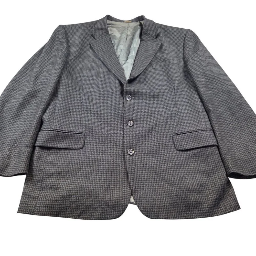Stafford Blazer Mens 46L Brown Worsted Wool / Lambswool Sport Coat